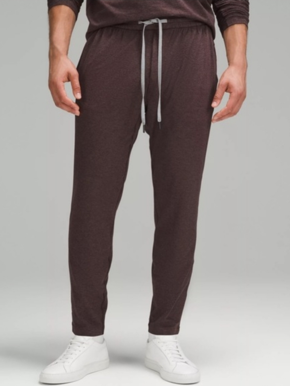 Lululemon Men’s Soft Jersey Tapered Pant Joggers Heathered Dark Espresso Small